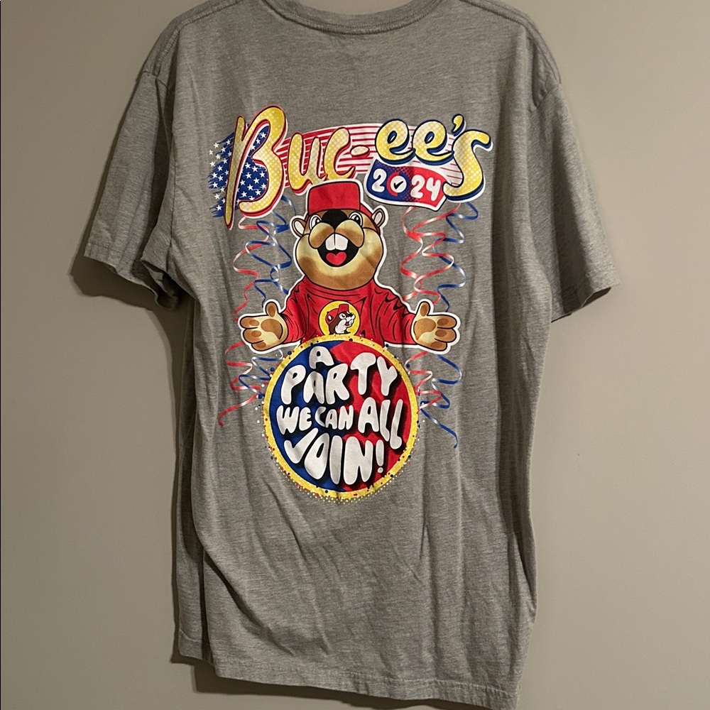 Buc-ee’s Unisex Gray Graphic 2024 Election Party T-Shirt
